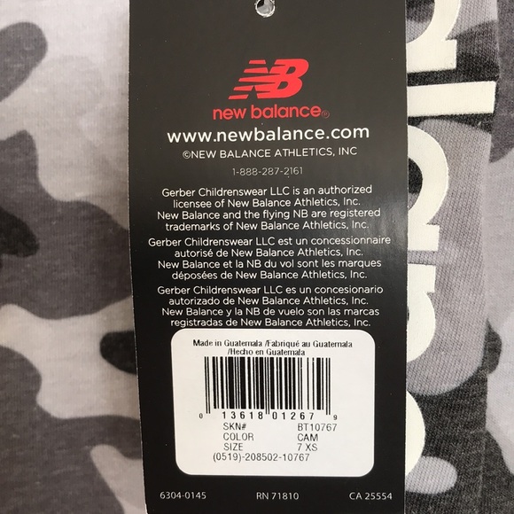 New Balance Boys Long Sleeve Tee, Camo Gray. - Picture 6 of 7